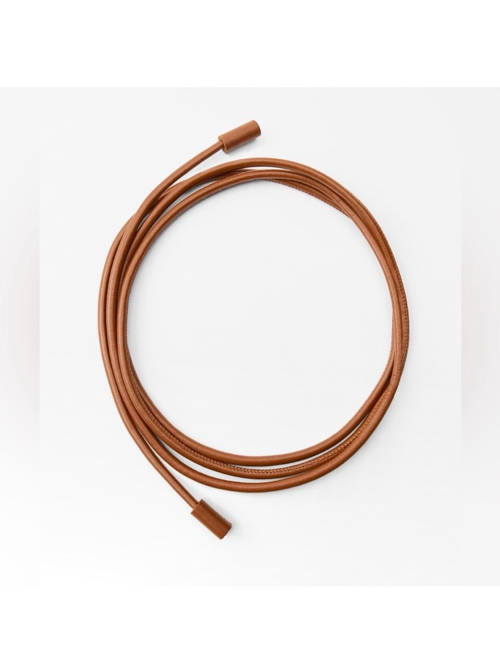 Zara Brown Leather Rope Style Circular Belt. Size 32.